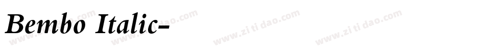 Bembo Italic字体转换